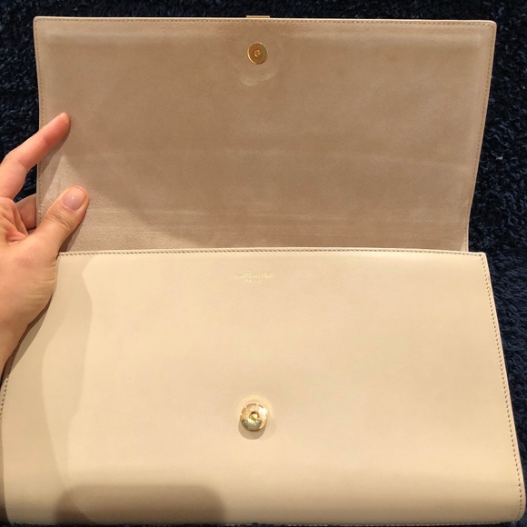 SAINT LAURENT Chyc "Y" Leather Clutch NWT - Picture 7 of 10